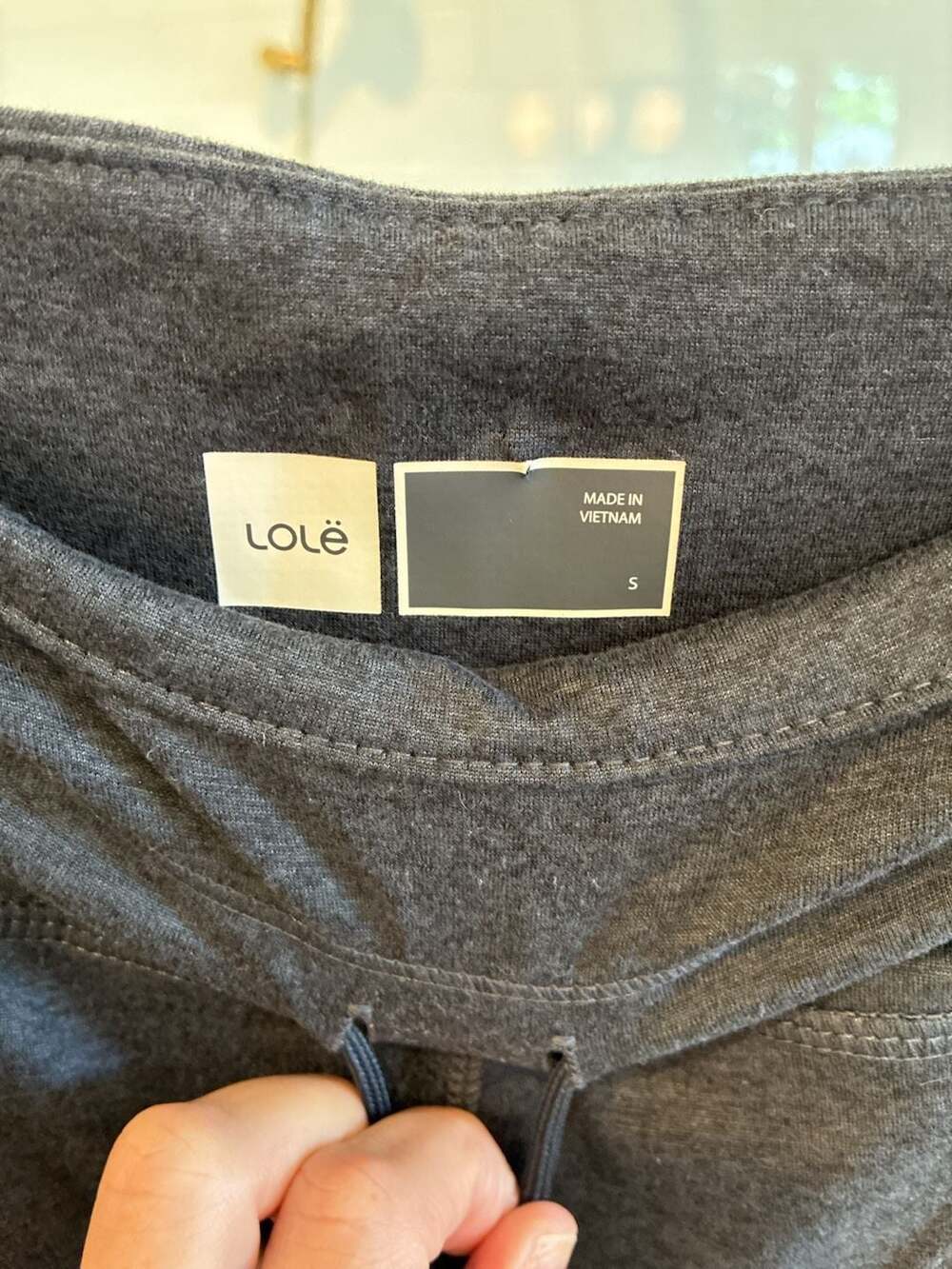 Lolë Black Drawstring Lounge Jogger Pants Size S